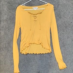 Yellow long sleeve “hippie rose” shirt :)